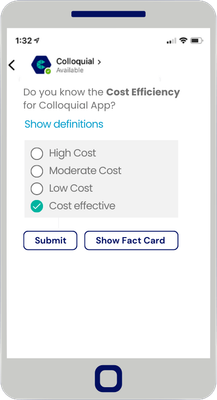 An assessment in Microsoft Teams on a mobile device